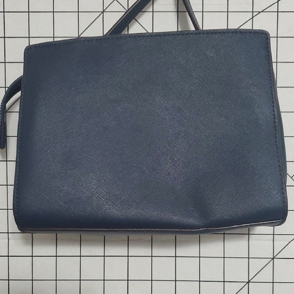 Michael Kors Dark Blue Crossbody Bag with Silver Accents - Picture 4 of 14